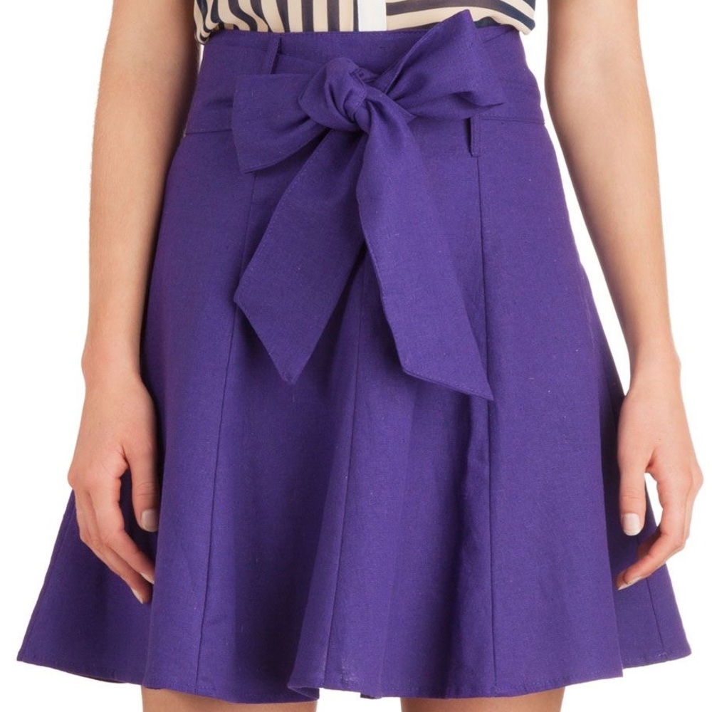 ModCloth Purple Highwaisted Retro Skirt